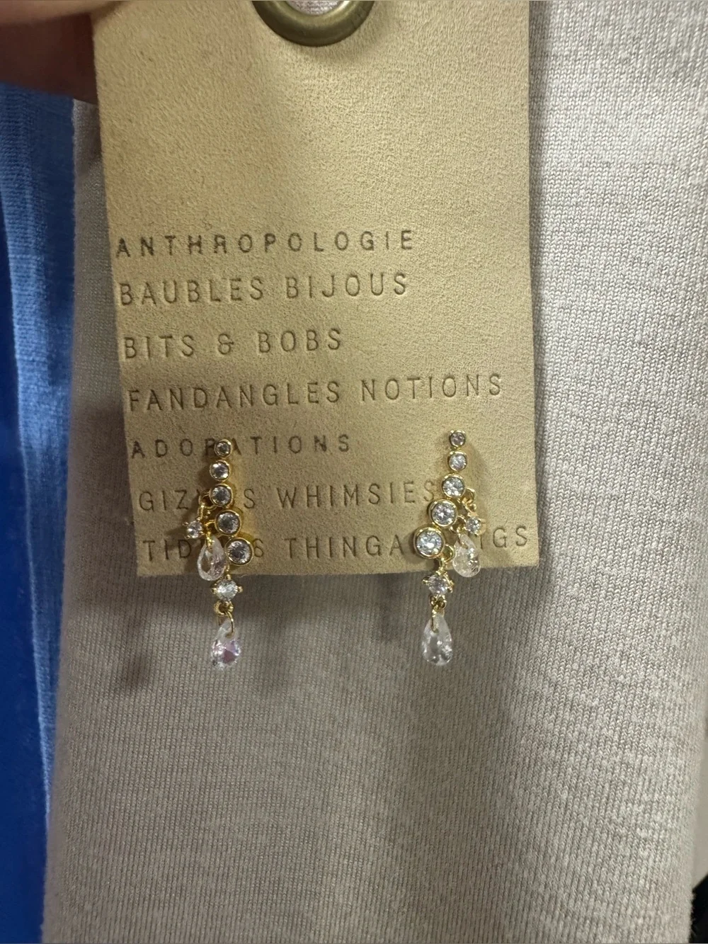 Anthropologie Crystal Drop Earrings – NWT ✨